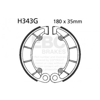 EBC GROOVED BRAKE SHOE SET (5)