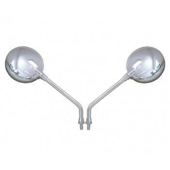 Mirrors 10mm Chrome Round Left or Right Kawasaki Zs Style