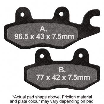 EBC SCOOTER DISC PAD SET BLACK E327