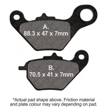 EBC SCOOTER DISC PAD SET BLACK E327