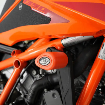 No-cut Aero Frame Sliders (ORANGE) KTM 1390 Super Duke R (E