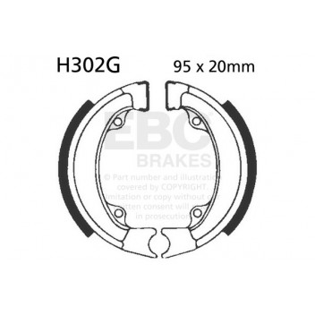 EBC GROOVED BRAKE SHOE SET (5)