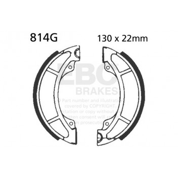 EBC GROOVED BRAKE SHOE SET