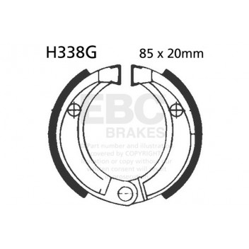 EBC GROOVED BRAKE SHOE SET (85)