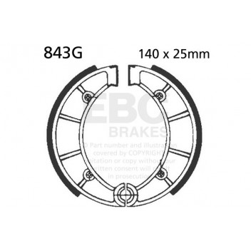 EBC GROOVED BRAKE SHOE SET