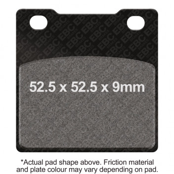 EBC V PAD SEMI SINTERED PAD SET