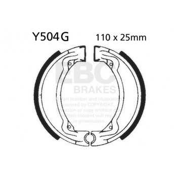 EBC GROOVED BRAKE SHOE SET