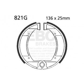 EBC GROOVED BRAKE SHOE SET