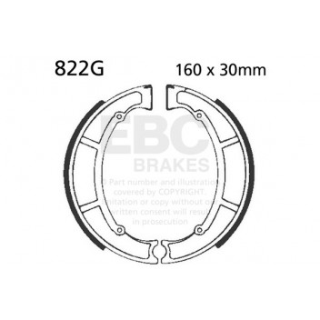 EBC GROOVED BRAKE SHOE SET