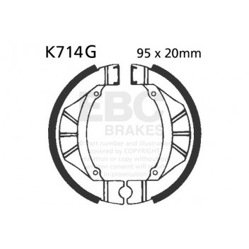 EBC GROOVED BRAKE SHOE SET