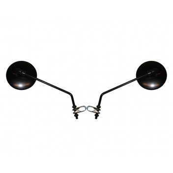 Mirrors 8mm Black Round Left or Right Clamp-on
