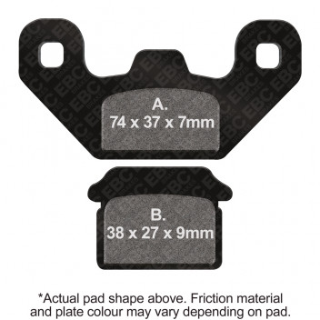 M/C DISC PAD-BLACK