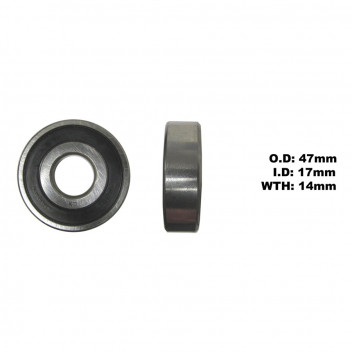 Bearing Koyo/JTEKT 6303 DDU 2RS C3 (ID 17mm x OD 47mm x W 14