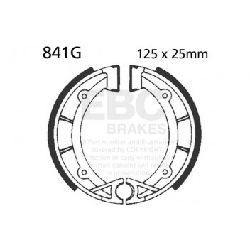 EBC GROOVED BRAKE SHOE SET