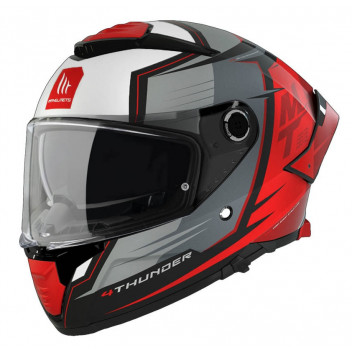 MED MT THUNDER 4 PENTAL B5 RED FULL FACE