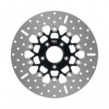 Front Floating 10 Bobbin Black Chrome Hub Wide Band Disc