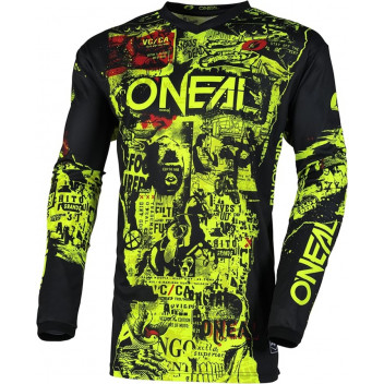 YOUTH JERSEY ATTACK BK/YEL MED ELEMENTS YOUTH