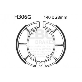 EBC GROOVED BRAKE SHOE SET (5)