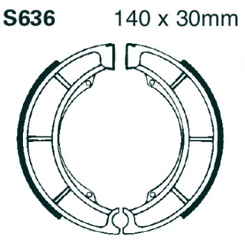 EBC GROOVED BRAKE SHOE SET (5)