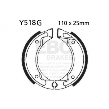 EBC GROOVED BRAKE SHOE SET (5)