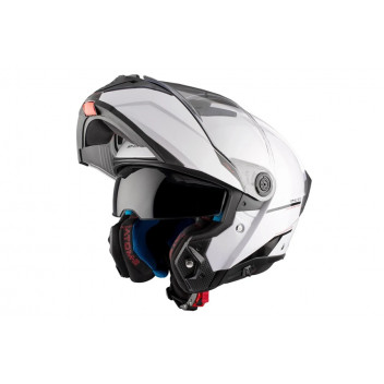 LARGE ATOM 2 GLOSS WHITE A0 FLIP UP MT HELMETS