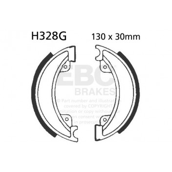 EBC GROOVED BRAKE SHOE SET