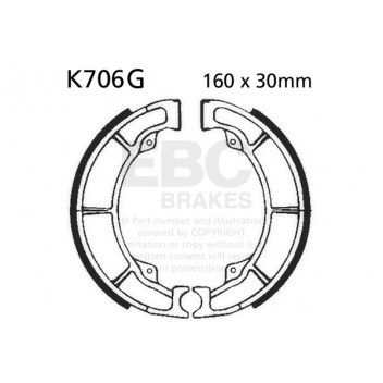EBC GROOVED BRAKE SHOE SET (5)
