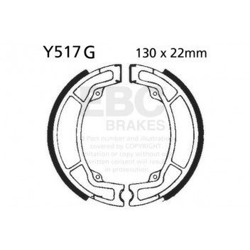 EBC GROOVED BRAKE SHOE SET