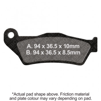 EBC V PAD SEMI SINTERED PAD SET
