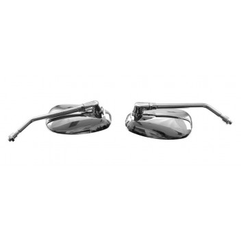 Chrome Oval Mirrors 10mm pair
