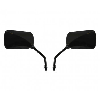 Mirrors 10mm Black Rectangle Left & Right Honda Style