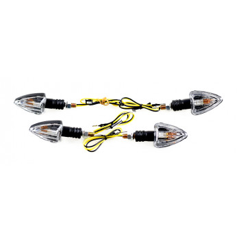 Com/Ind Mini Arrow Ridged Black With Clear Lens